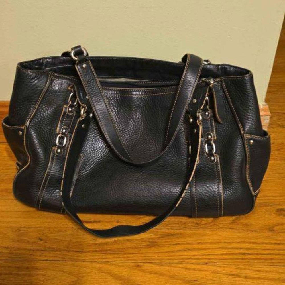 Black Leather Cole Haan Purse